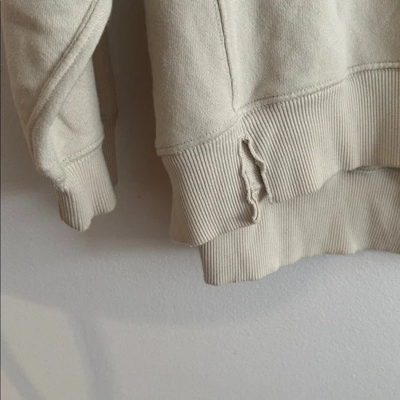 Aerie Oversized Cream and Orange Long Sleeve Hoodie - PRELOVED - Picture 9 of 11